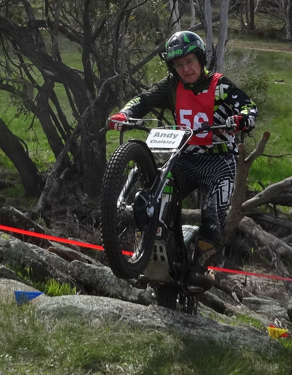Andy Chalkley on his Ossa 280 in 2015. Creative Commons Attribute. www.andychalkley.com.au