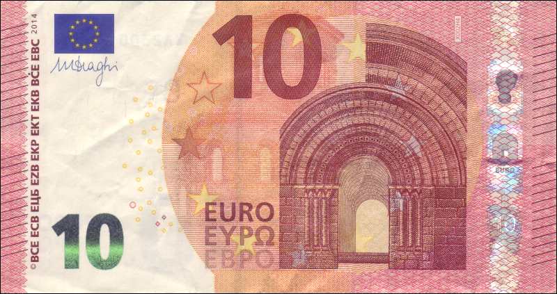 Ten euro note by Andy Chalkley. Creative Commons Attribute. www.andychalkley.com.au